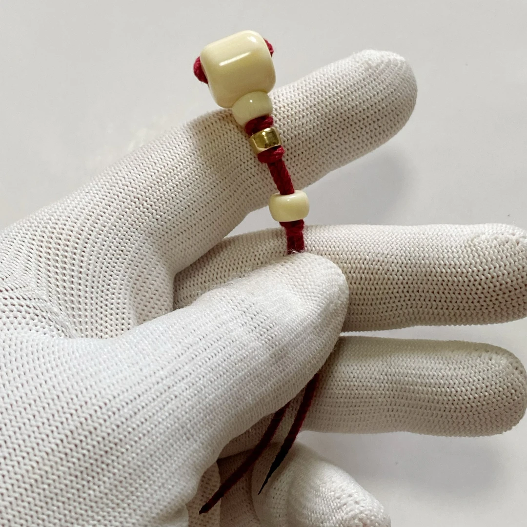 藏区白料珠改三通13+mm 纯手工平细小金刚三通百香星月椰蒂线束款