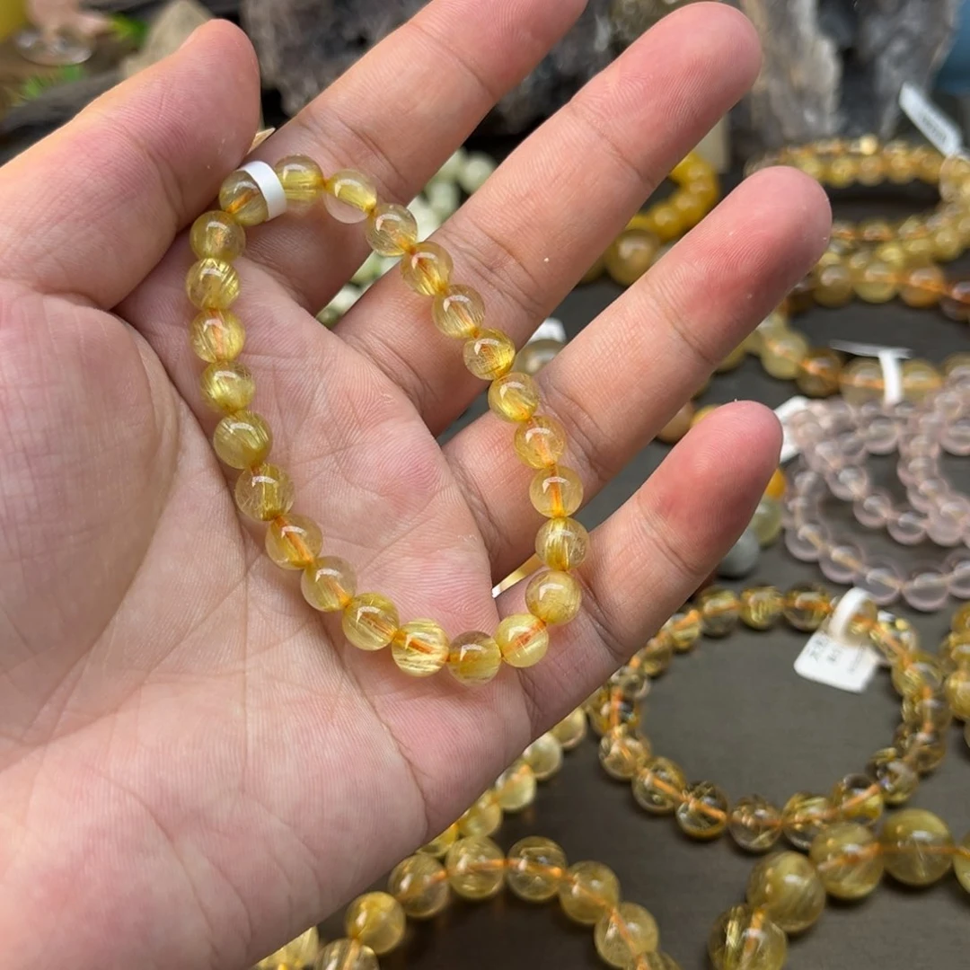 水晶手串未镶嵌发金