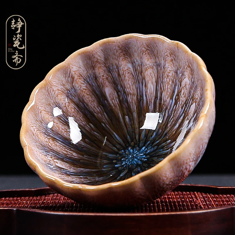 静瓷斋建盏主人杯窑变釉复古陶瓷杯茶具茶杯个人专用高端品茗单杯