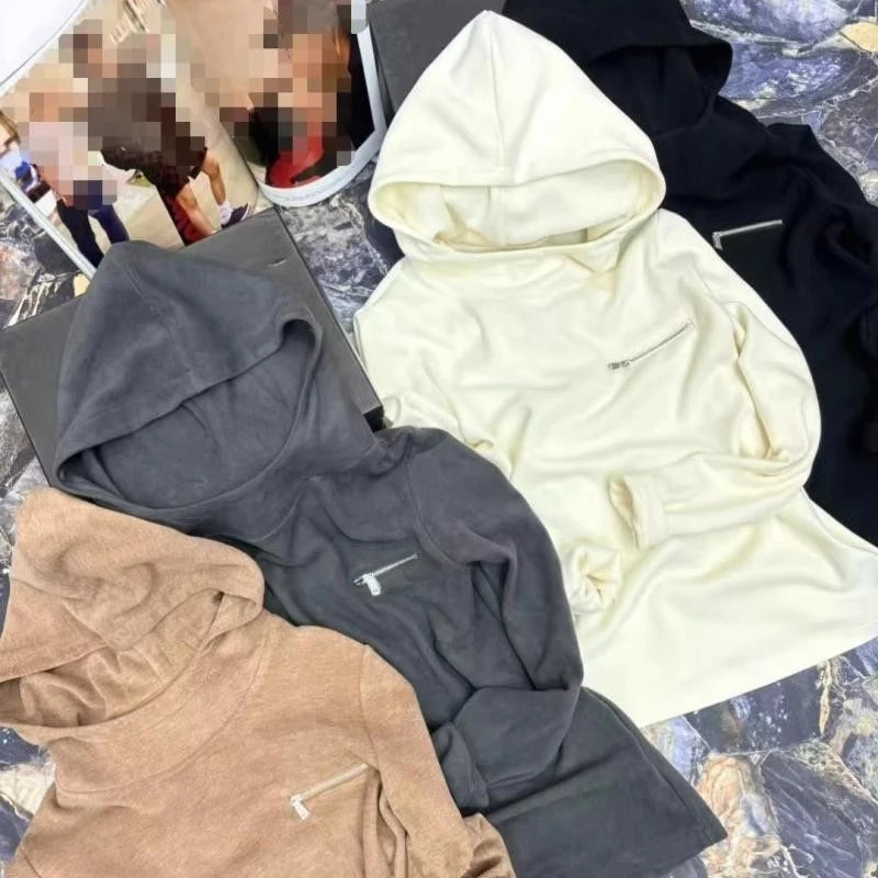 [小木屋服饰]菲玛掂241225宽松百搭套头连帽卫衣女