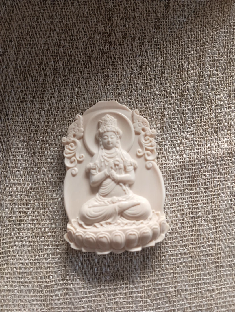 猛犸象牙本命佛牌雕刻观音吊坠生肖守护神308