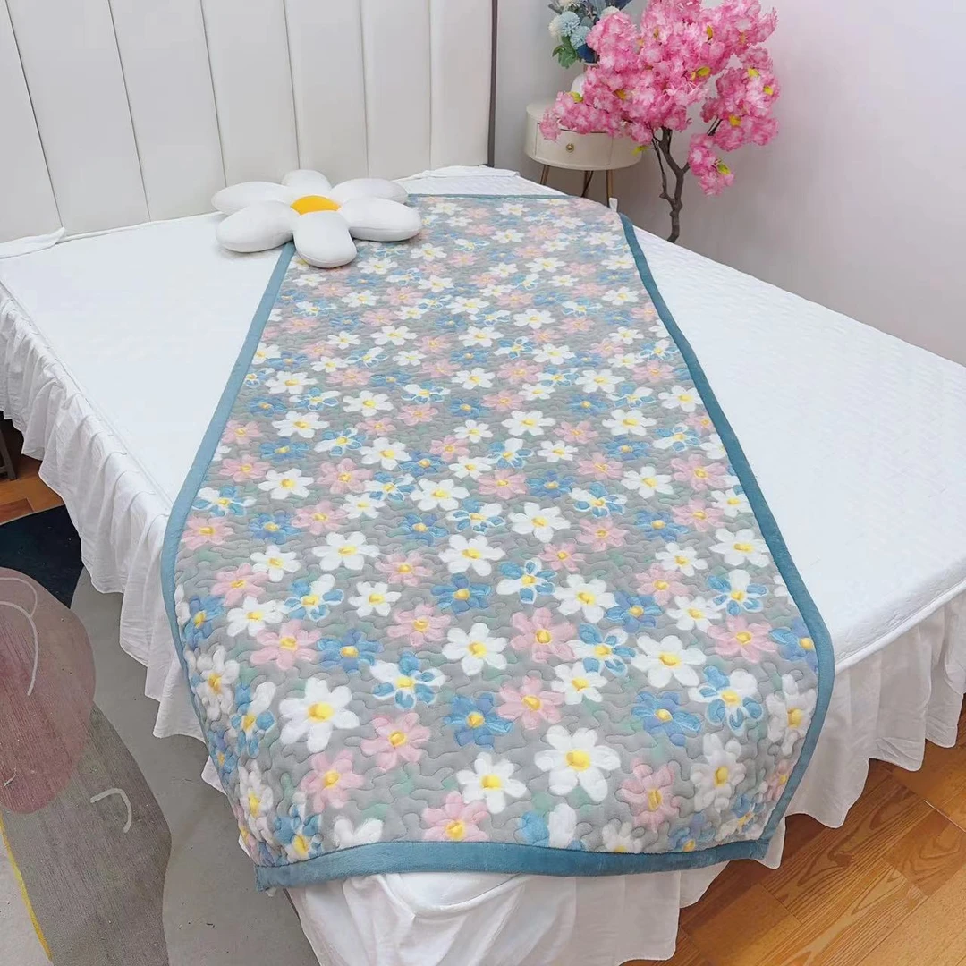 【宽90长200】加厚 夹棉牛奶绒 学生毯 沙发垫 飘窗垫 可机洗绗缝