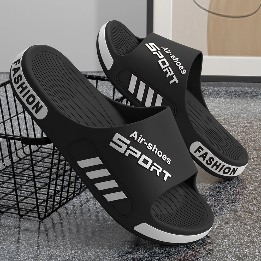 运动拖鞋男士夏季2025新款户外防滑厚底潮流时尚大码凉拖男款外穿