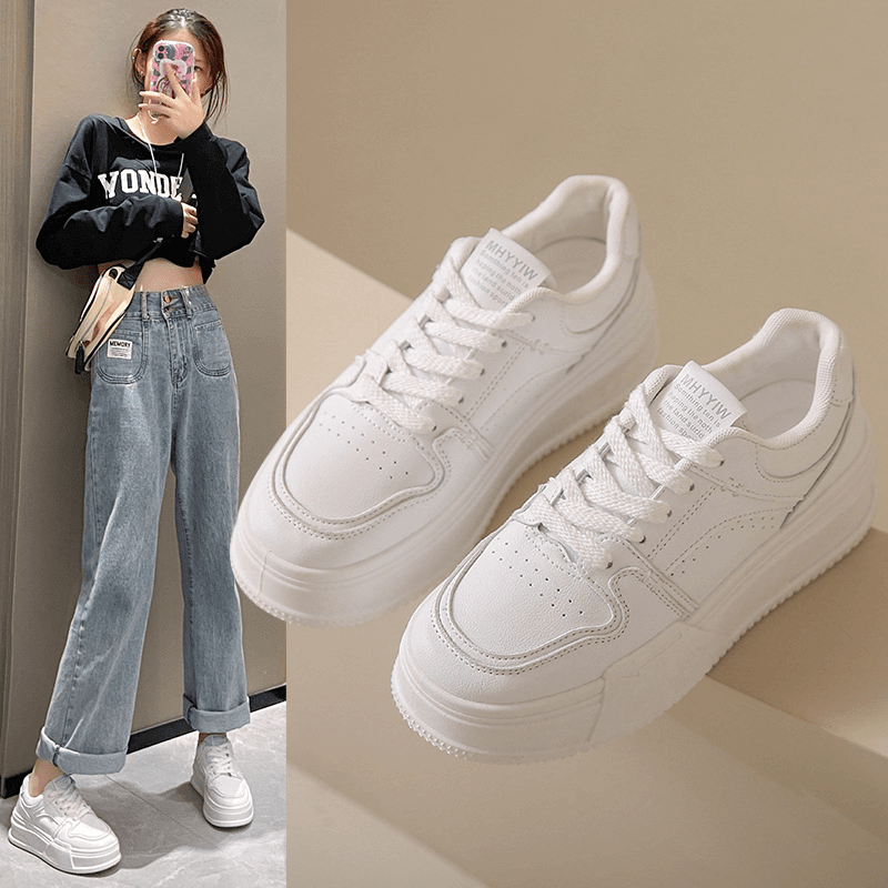 回力瑞松糕厚底板鞋女2024年春秋新款百搭透气ins学生时尚网红鞋