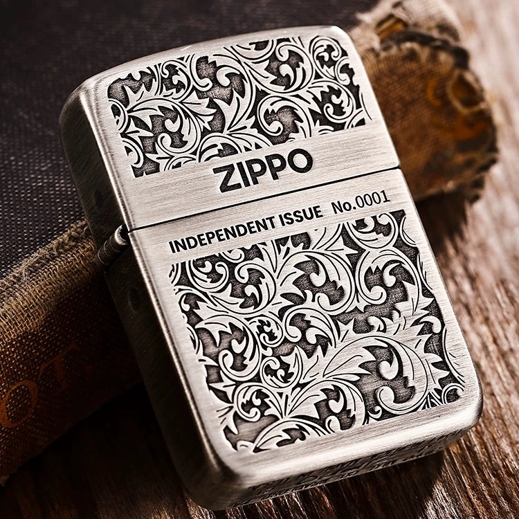 ZIPPO/之宝zippo打火机正品/1941熏银雕刻中标唐草-经典复古DYJ1