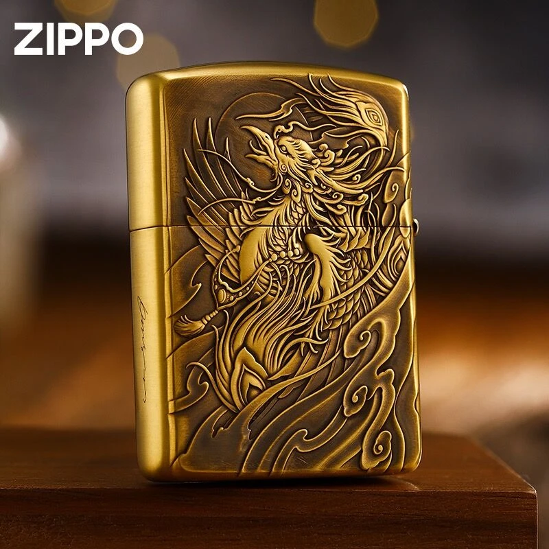 ZIPPO/之宝zippo打火机正品168双面浮雕凤凰-盔甲-立体雕刻DYJ1