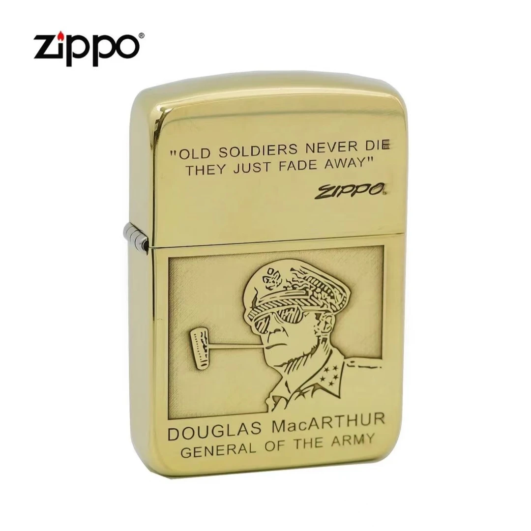 ZIPPO/之宝zippo打火机正品-1941B黄铜雕刻麦克阿瑟经典DYJ1