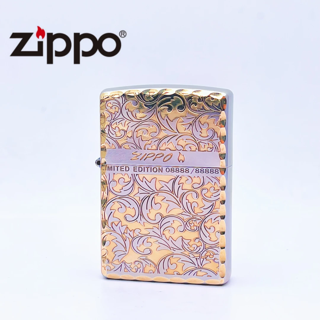 ZIPPO/之宝正品打火机/DIY-牙边双面唐草经典双色-DY9905DK【佳佳】