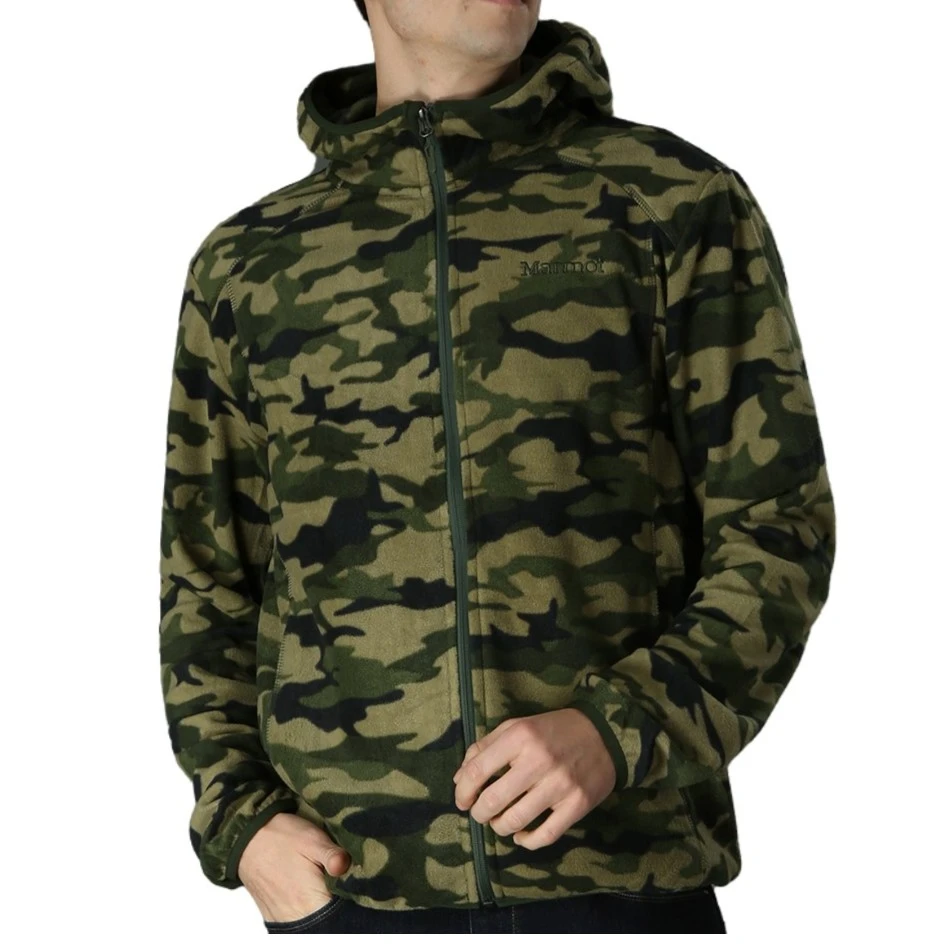 【鼠家】男户外运动休闲弹力冬季保暖迷彩抓绒衣9