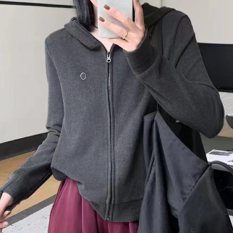 秋冬加厚连帽拉链款打底衫长袖修身内搭保暖