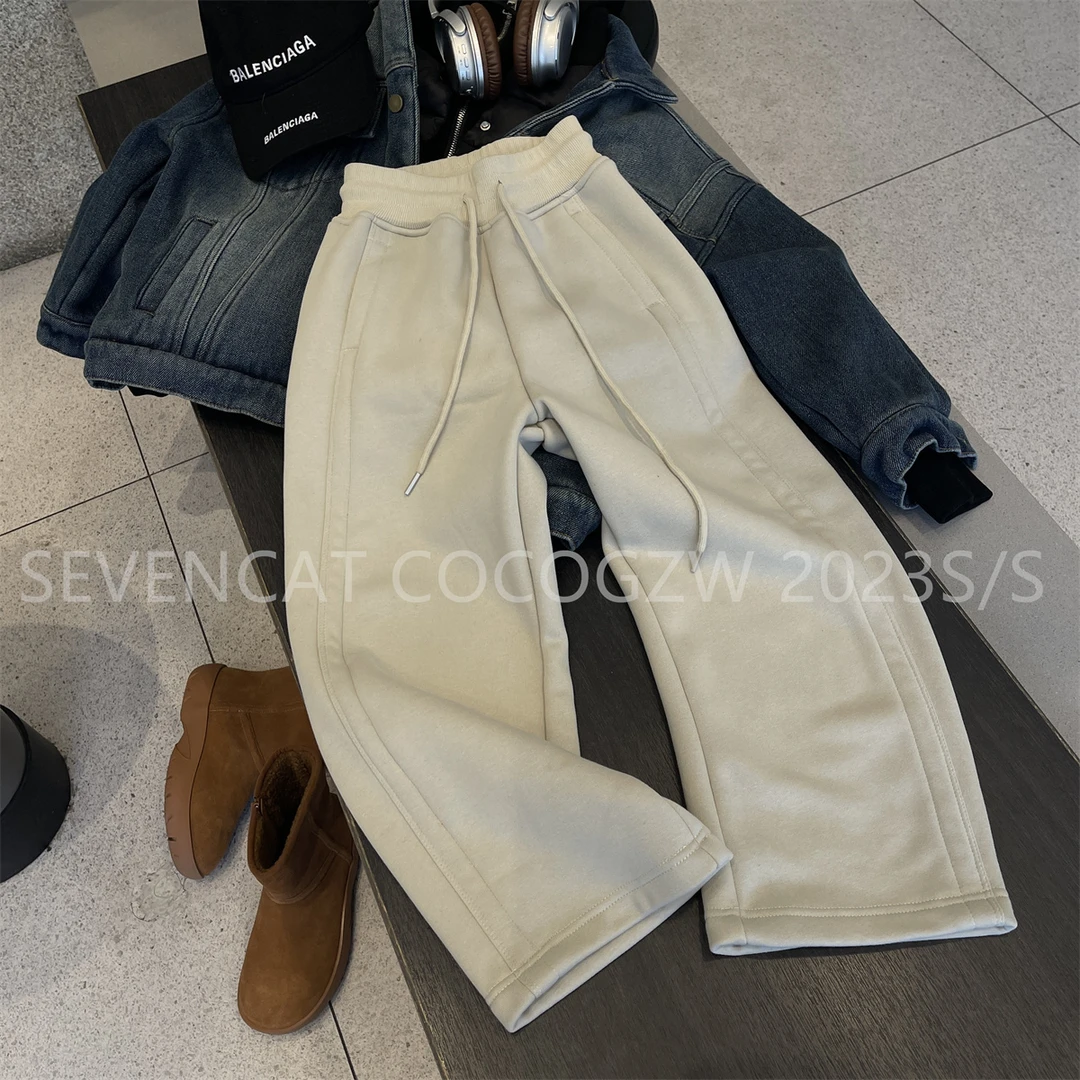 【可妈2023冬款】弯刀裤加绒儿童亲子男女童裤百搭潮流长裤亲子