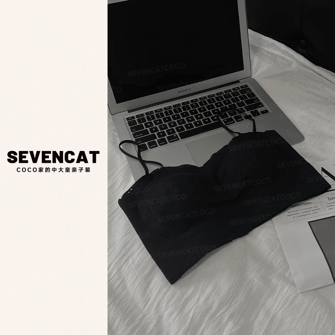 【可妈24秋装新款】搭配必入~~基础黑色背心美背大童亲子装