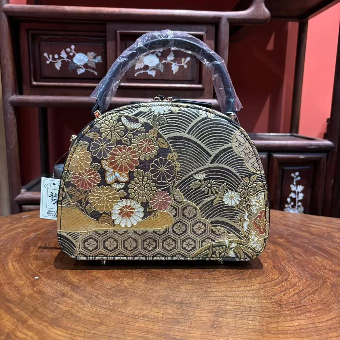 唐锦馒头包手提包女汉服配包单肩斜挎包百搭女士包时尚潮流