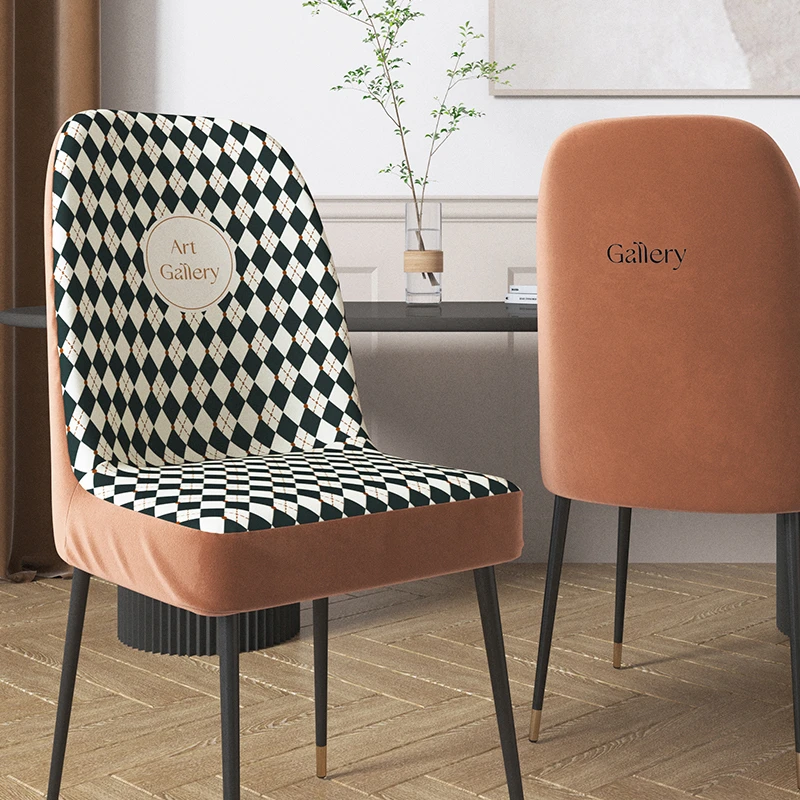 洛克维尔浅弧和深弧椅套全包布艺椅子套简约弹力餐厅家用坐垫套罩