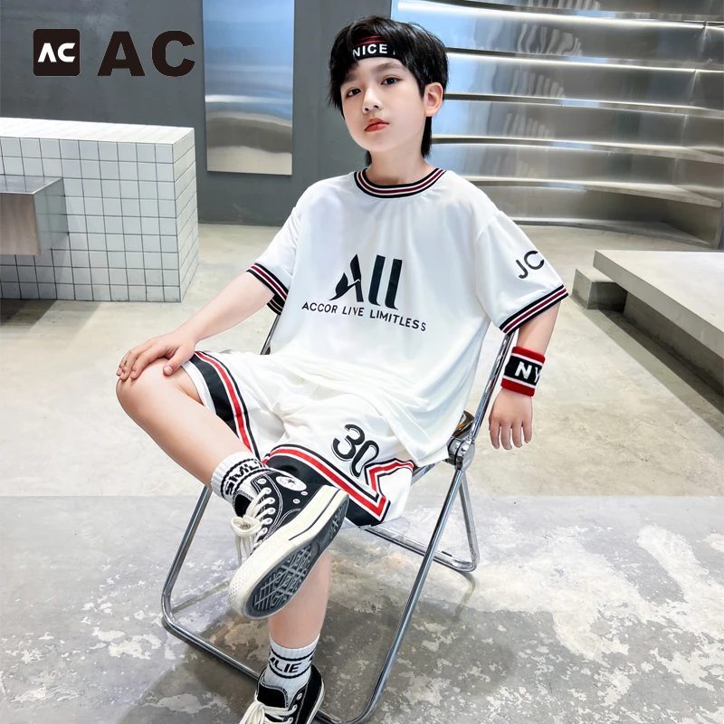 男童中大童篮球服男童夏季网眼套装速干训练服球衣小学生足球服潮