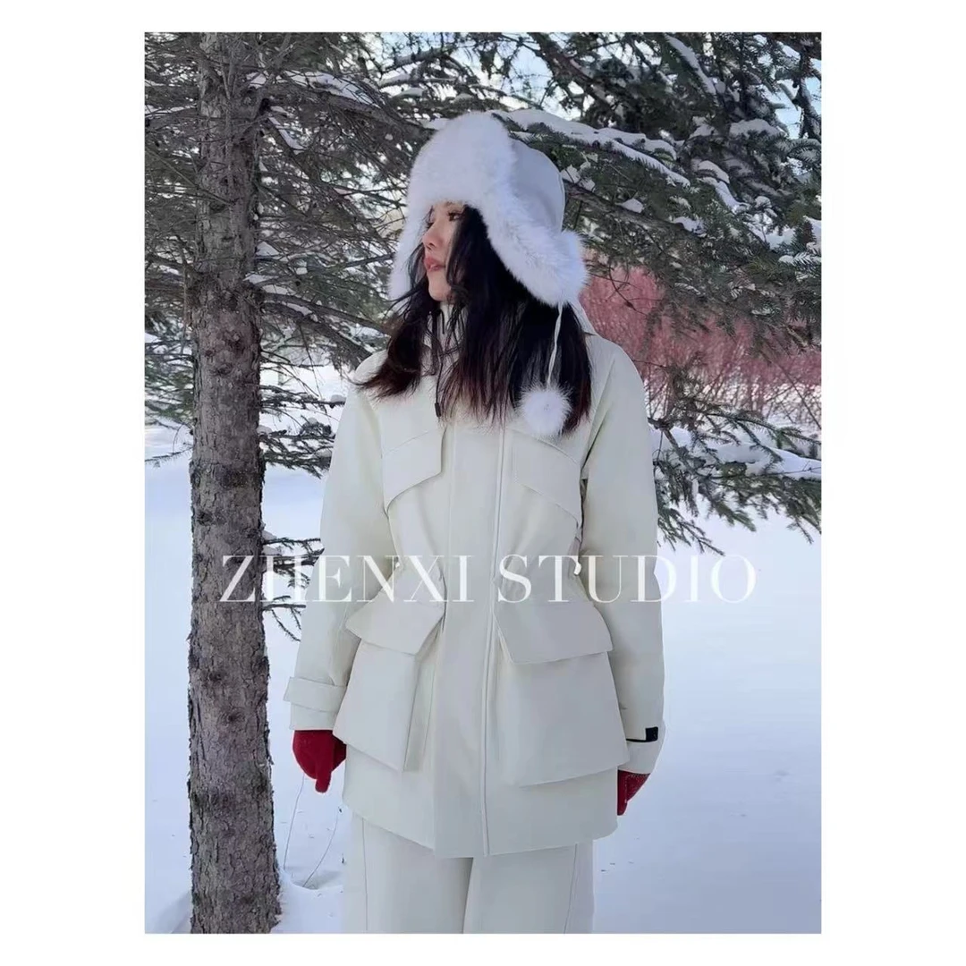 针西【匈牙利大鹅】高个子穿搭女款90白鹅绒冲锋衣（×退×换）W90136