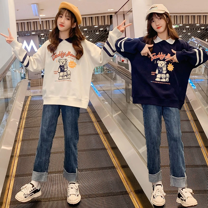 女童套装春秋2025新款洋气时髦网红童装中大童运动两件套