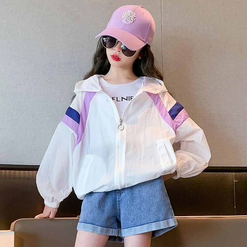 女童防晒衣夏季2024新款洋气薄款冰丝透气皮肤衣儿童防晒服外套潮