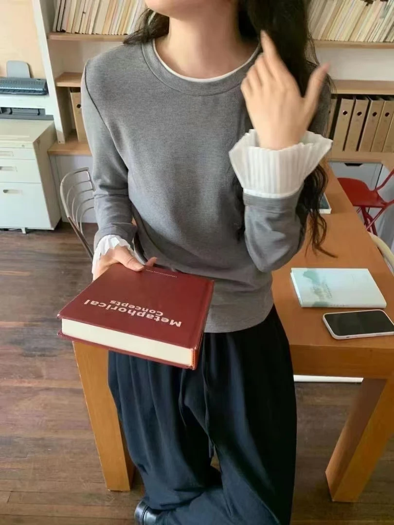 【收腰打底衫】秋冬新款气质显瘦网红亲肤女士休闲爆款内搭T恤#6055