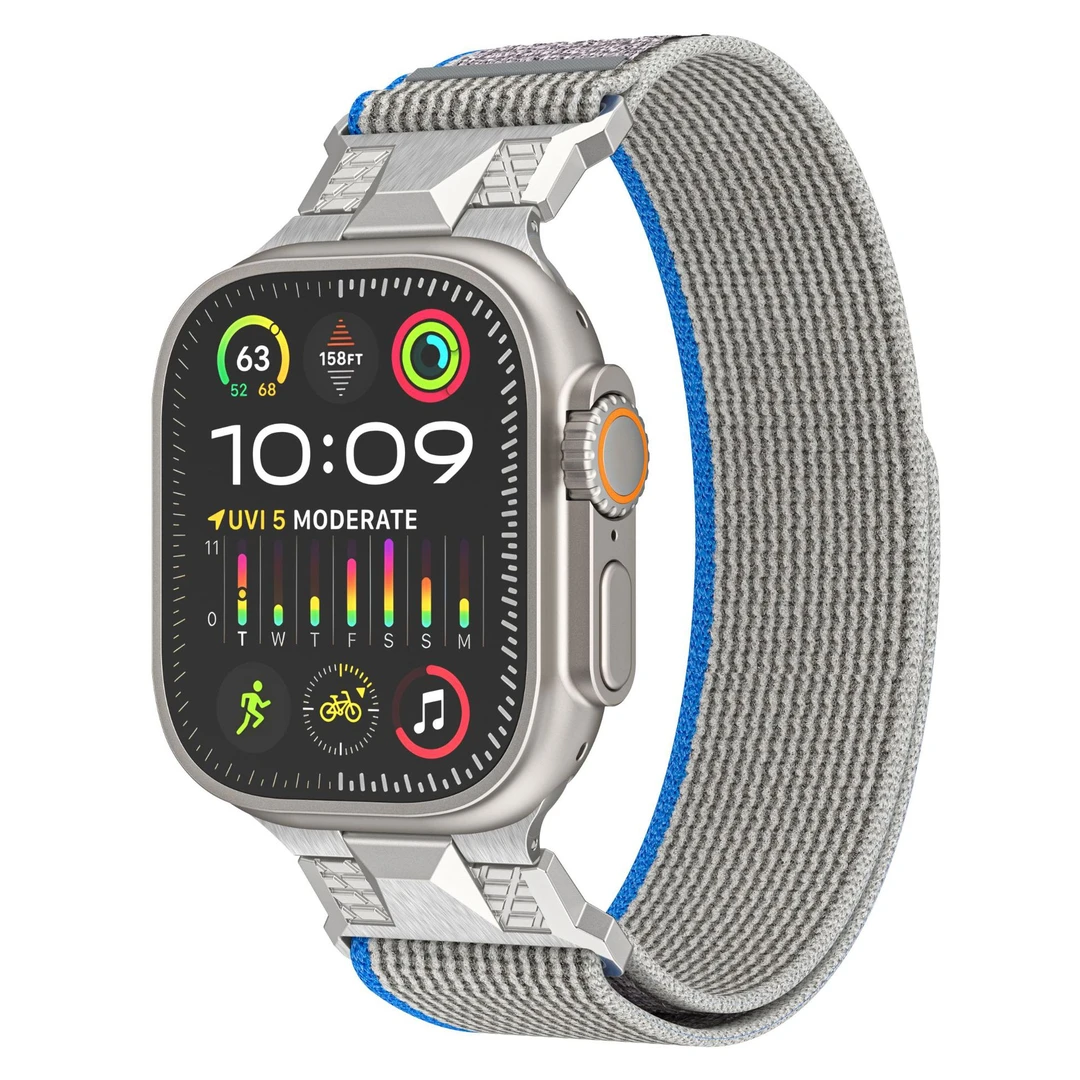 适用苹果表带 Apple watch Series1-9/ultra2 机甲野径回环