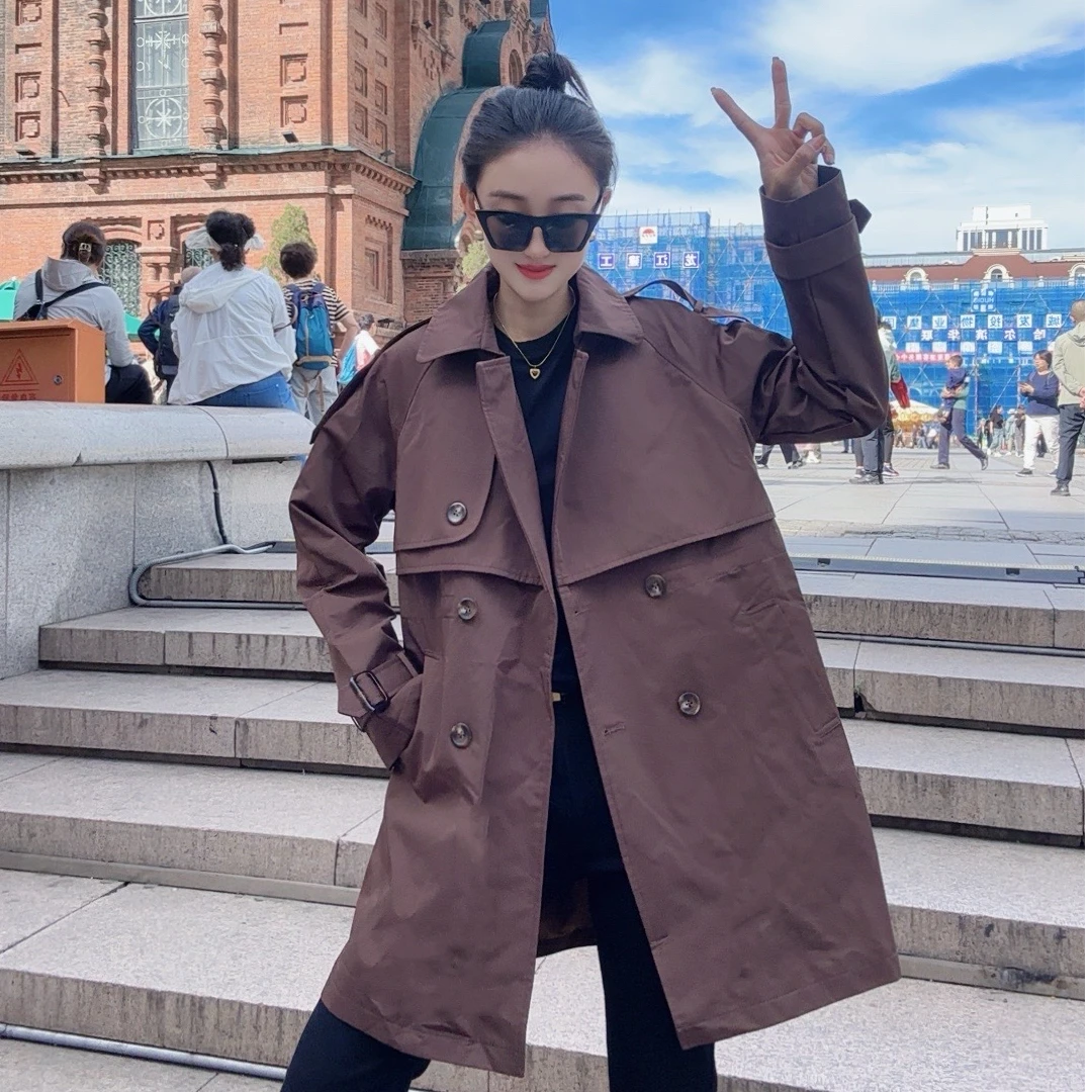 【YT桐】-24年早秋中长款风衣外套时尚百搭-9932