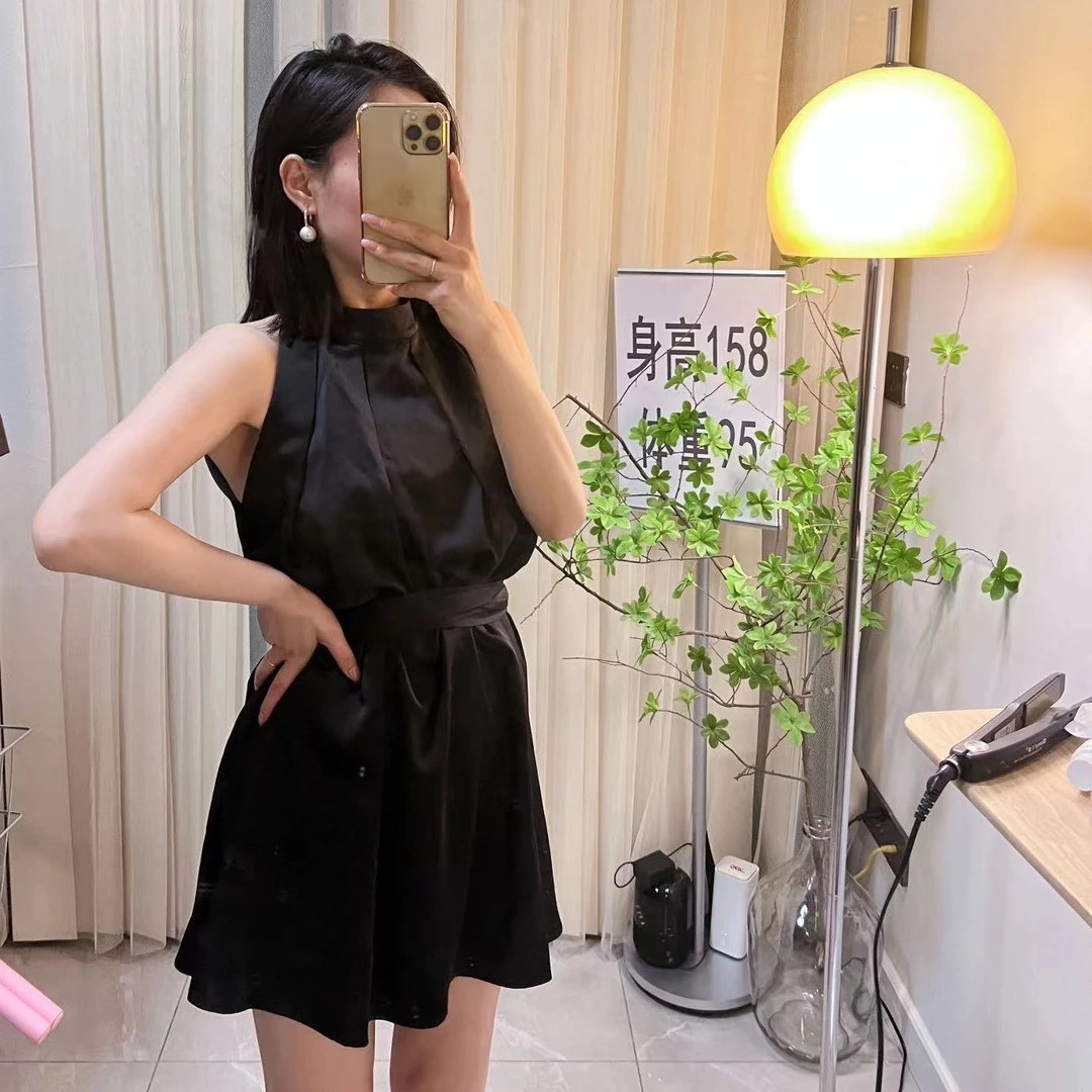 【清仓】Nice无袖黑色连衣裙