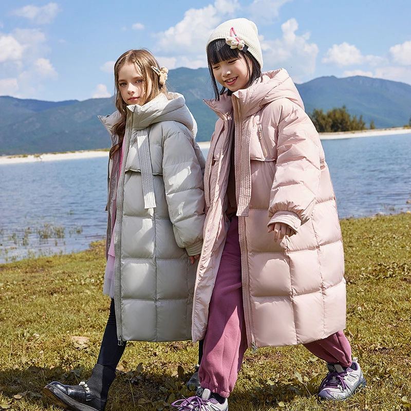 儿童羽绒服女童中长款2025新款洋气冬季女孩中大童童装小孩厚外套