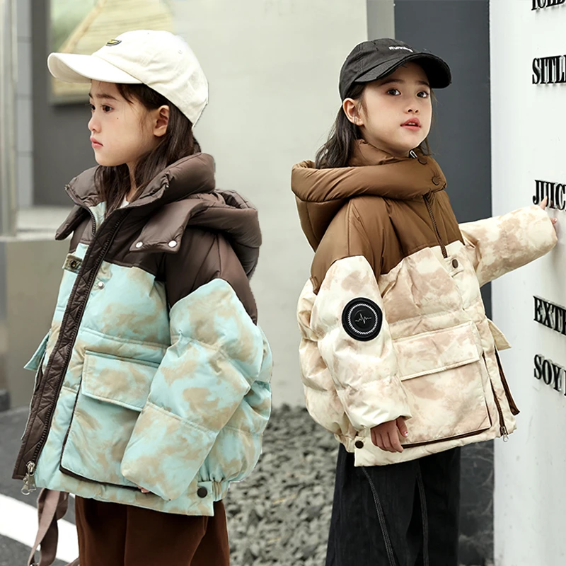 女童羽绒服短款2025新款洋气儿童冬季中小童童装男童小孩反季外套