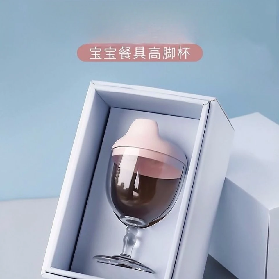 宝宝餐具高脚创意鸭嘴儿童牛奶带刻度pc杯鸭嘴杯食器奶瓶防摔防漏