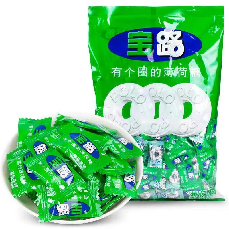 雀巢宝路薄荷糖500g袋装薄荷味酒店糖果喜糖散装大包装圆圈糖
