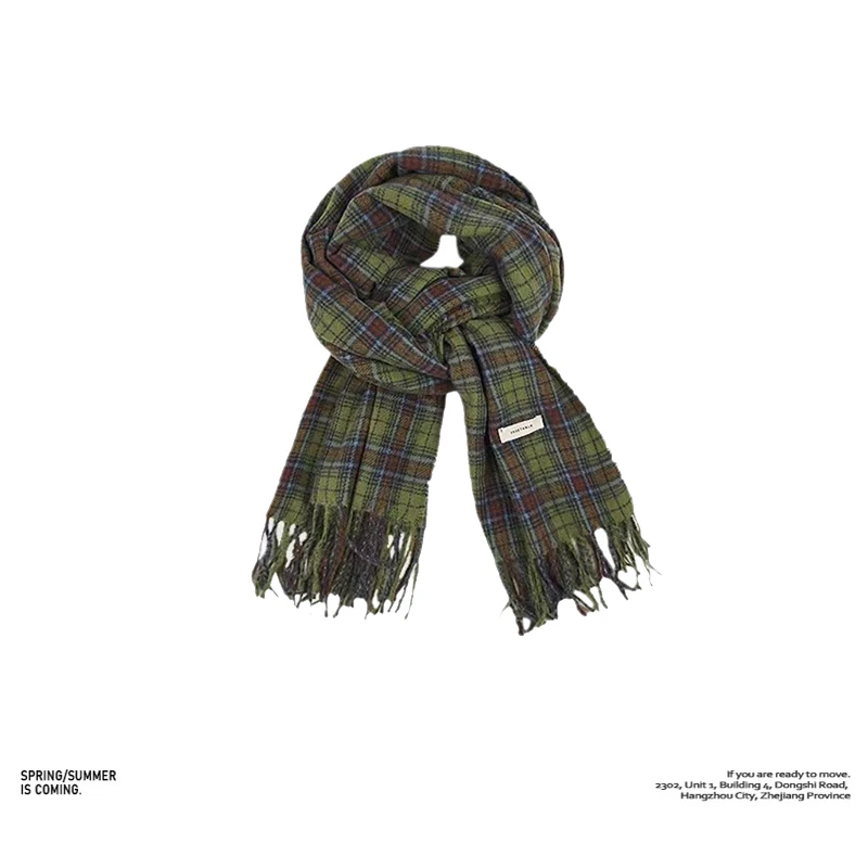 【线上商店】美式Cleanfit围巾格子围脖美拉德苏格兰格针织披肩冬