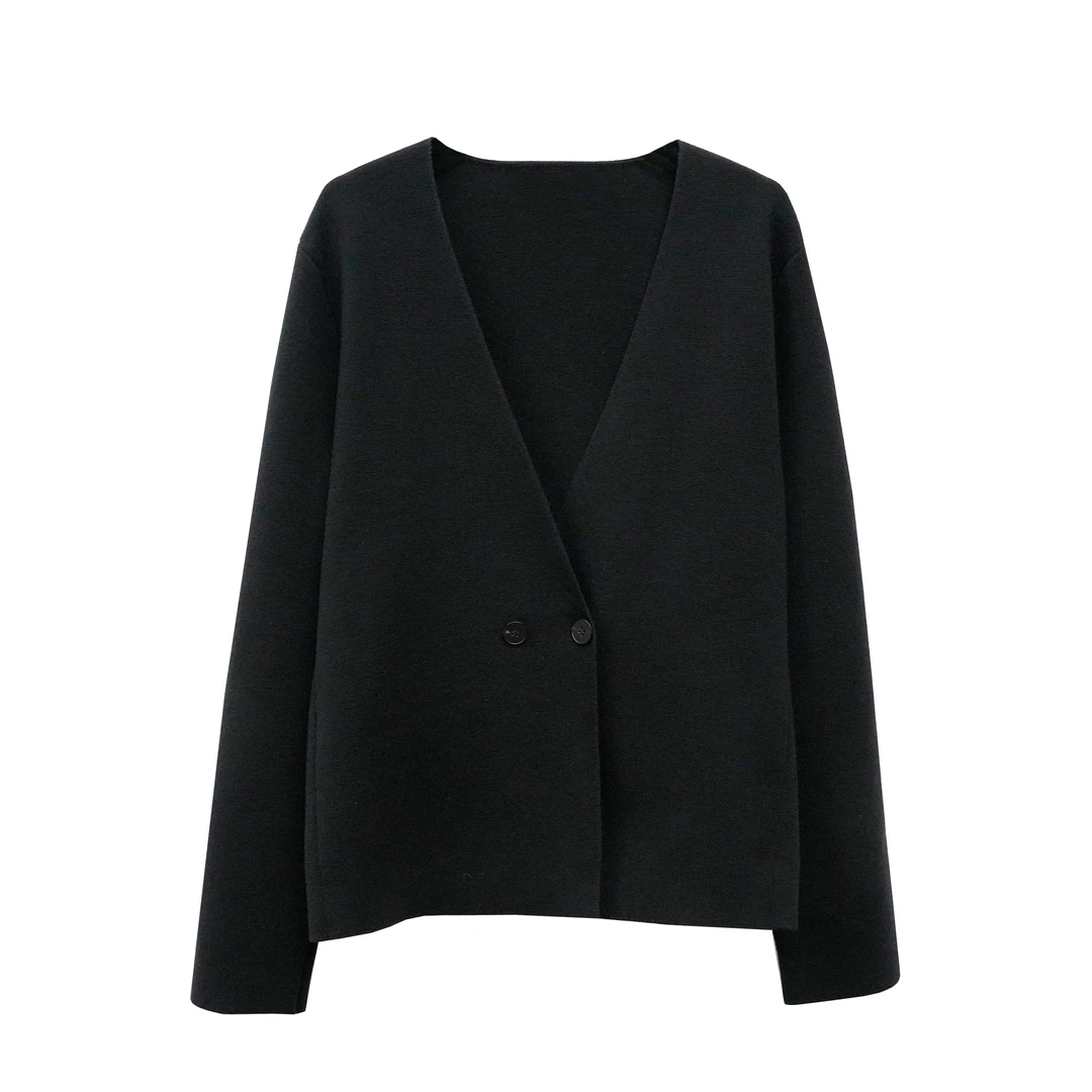 【九九专享】女士简约气质针织开衫外套17114