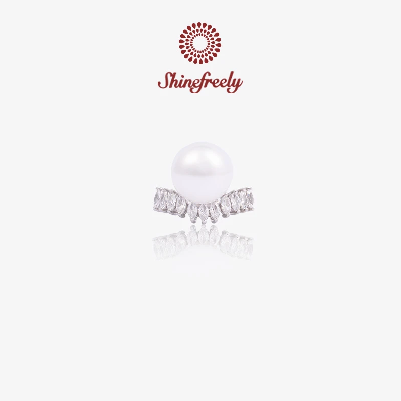 ShineFreely【皇冠之恋】925银简约精致冷白高级感戒指12mm礼物