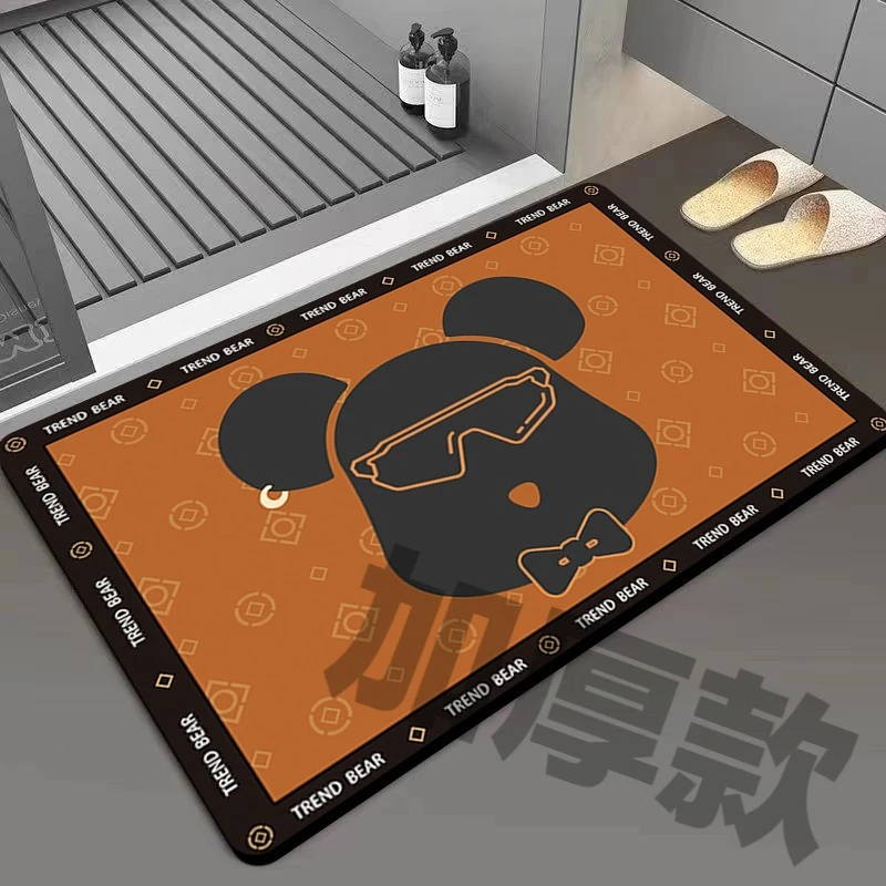 防滑吸水硅藻泥地垫防滑垫厨房软硅藻泥防水洗手沥水垫户门