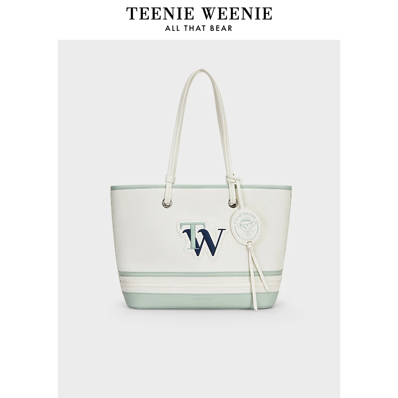 Teenie Weenie单肩手提大容量托特包女春夏通勤包包