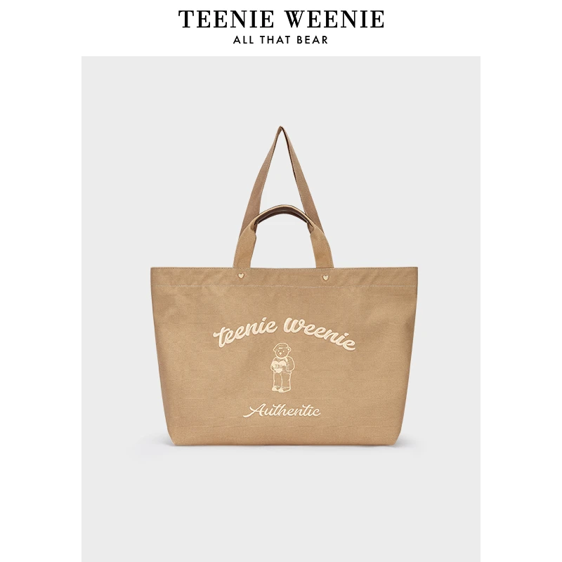 Teenie Weenie单肩手提大容量托特包大学生通勤包包