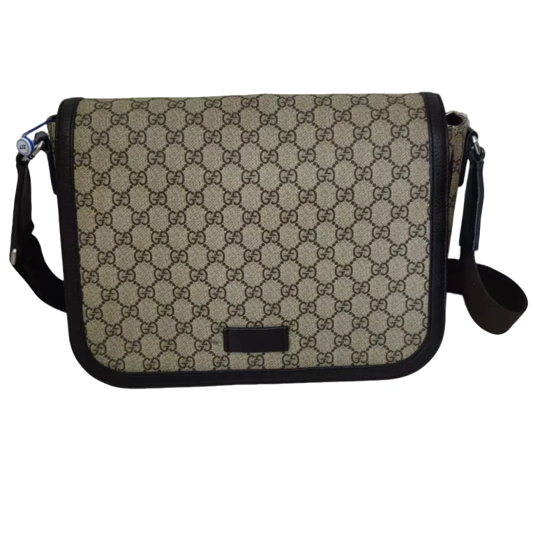 95新 GUCCI/古驰 95新 古驰男士经典时尚休闲百搭翻盖斜挎包 /221