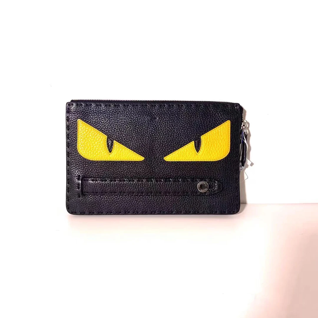 95新 FENDI/芬迪 黑色全皮手拿包/155