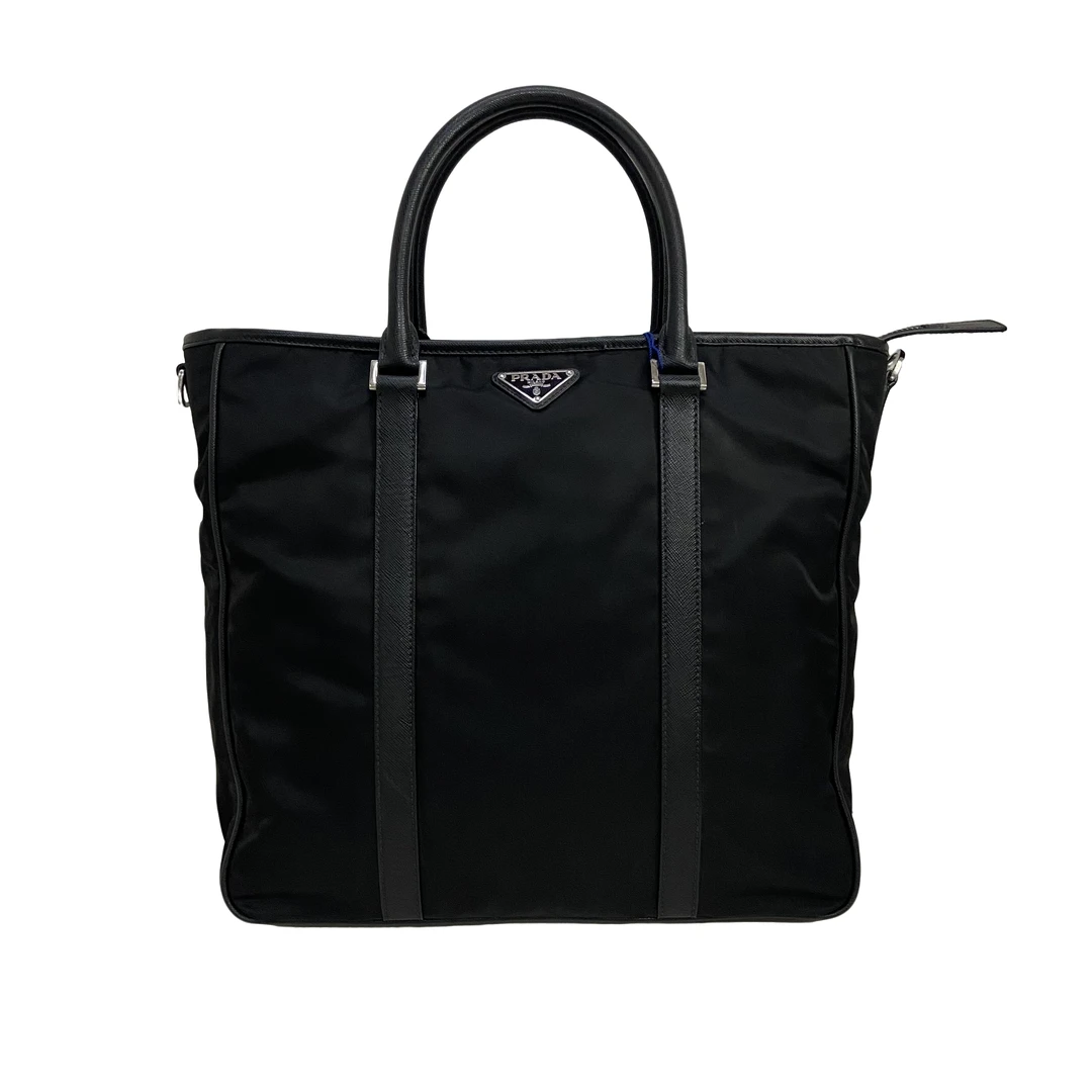 95新 Prada/普拉达 男士休闲时尚百搭尼龙黑色手提包/442