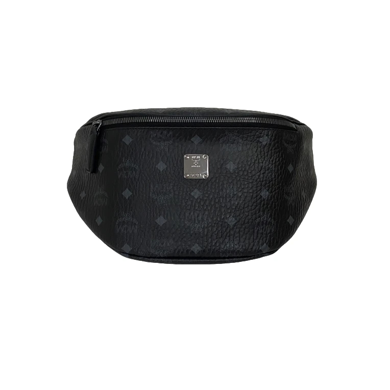 99新 MCM 男士休闲时尚百搭黑色老花胸包/118