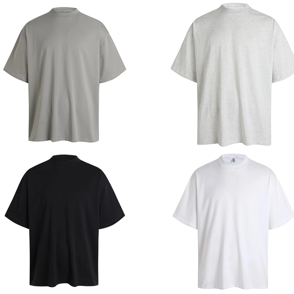 WILDX「CarveGene联名」新疆优质长绒棉275g基础纯色小领口短袖