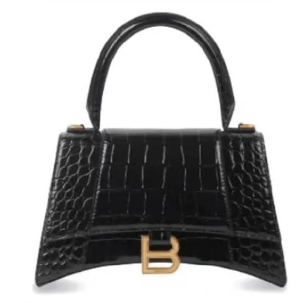 99新 Balenciaga/巴黎世家 鳄鱼压纹Hourglass bag 沙漏包 xs/s