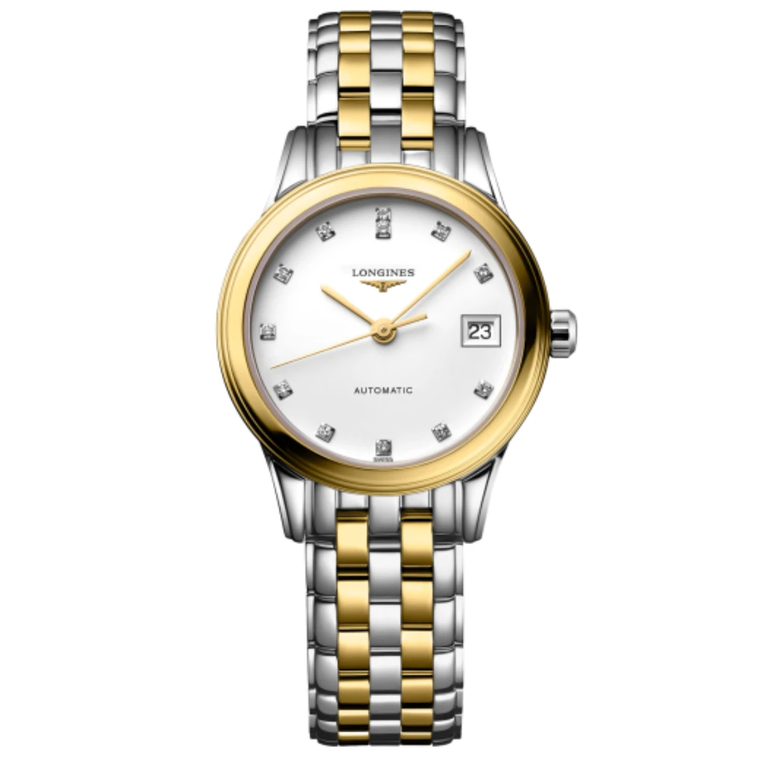 99新 Longines/浪琴 军旗/间金表带/钻刻/九月/机械/26盘/1.68