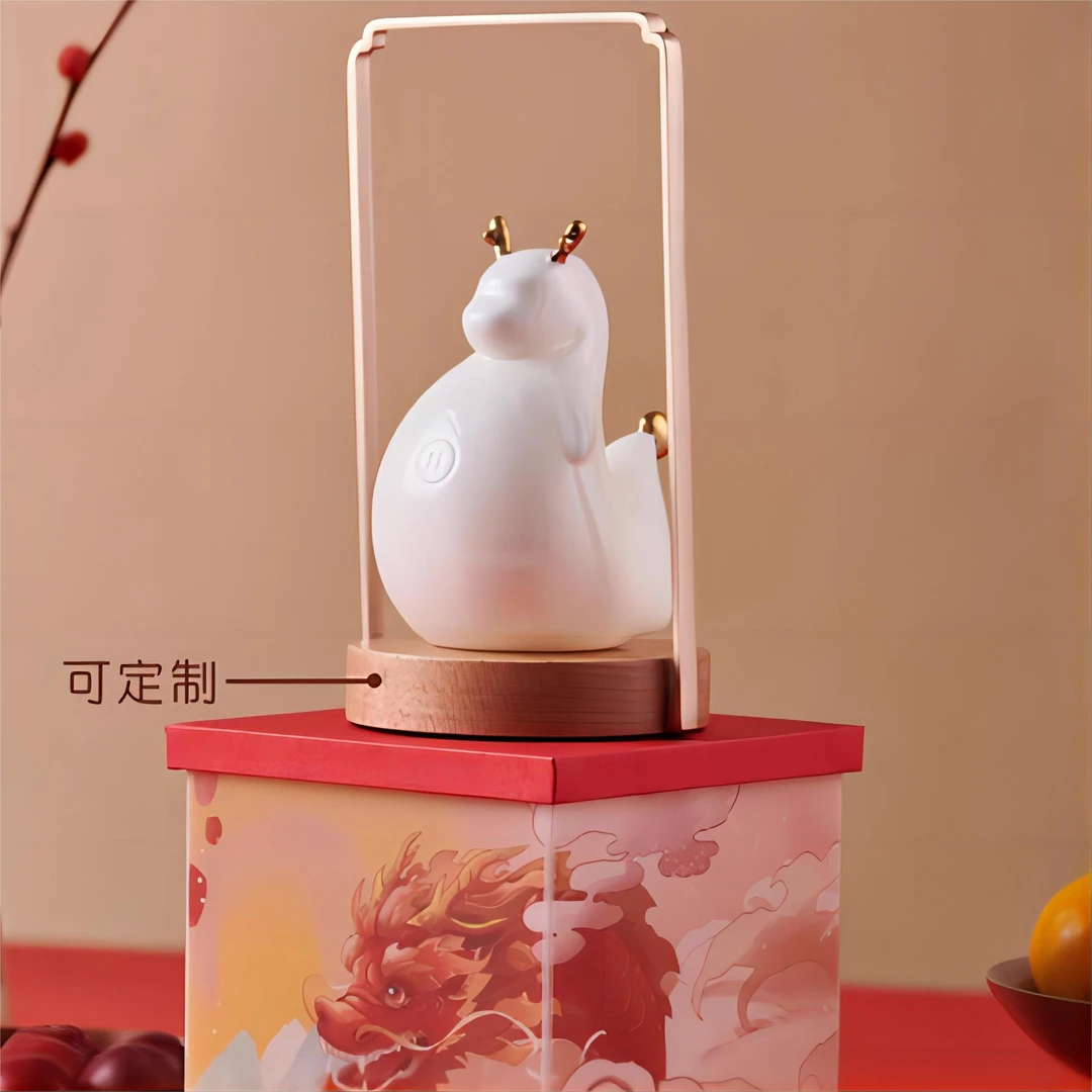 拍拍龙创意桌面小摆件床头柜生日可爱伴手礼家用卧室摆设中式陶瓷