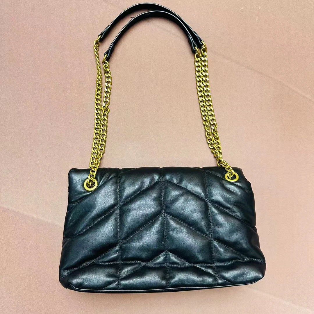 手工打造真皮女包阳油蜡腋下 云  黑色