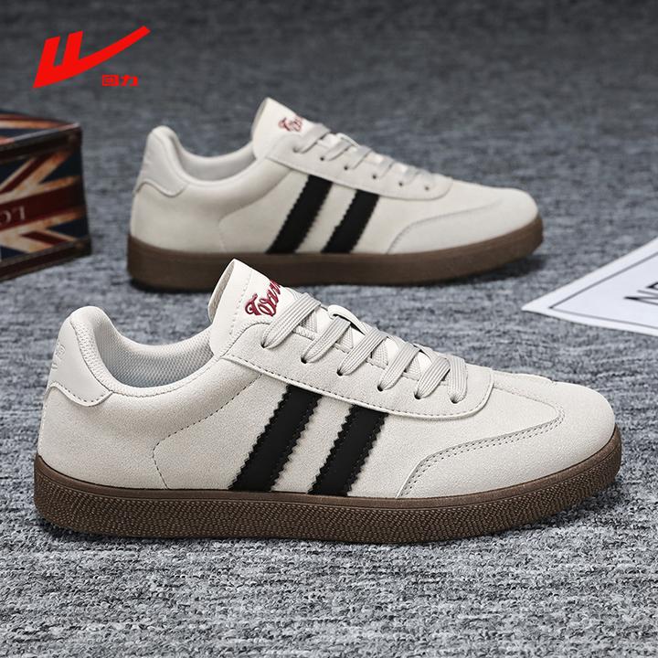 回力男鞋秋季2024新款百搭运动德训鞋青少年软底休闲平底小白板鞋