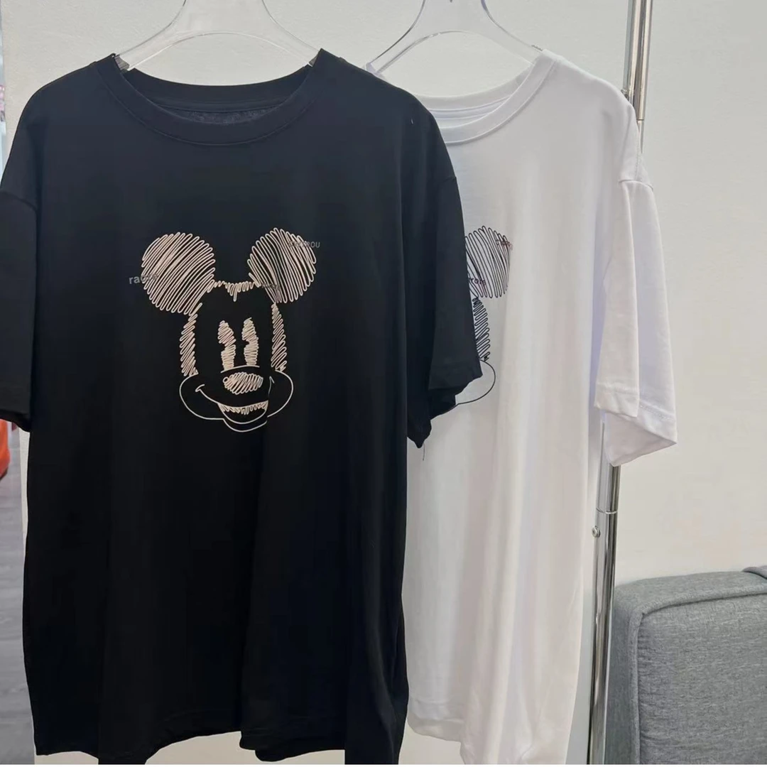 夏季女士休闲半袖圆领大版他恤