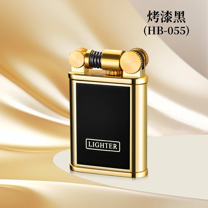 复古高档个性砂轮煤油打火机明火一键开盖迷你小巧怀旧古董老式