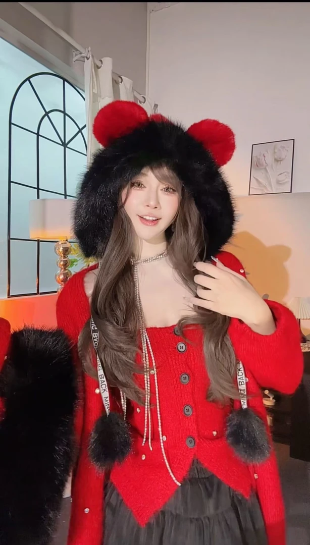 【崔】安卡拉恋人 时尚秋冬保针织暖针织韩版毛衣裹胸+外套 244028