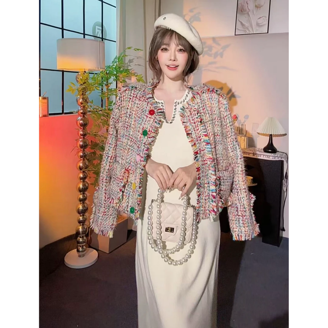 【崔】慧思纪 小香风外套女新款高级感法式气质韩版宽松显瘦243569